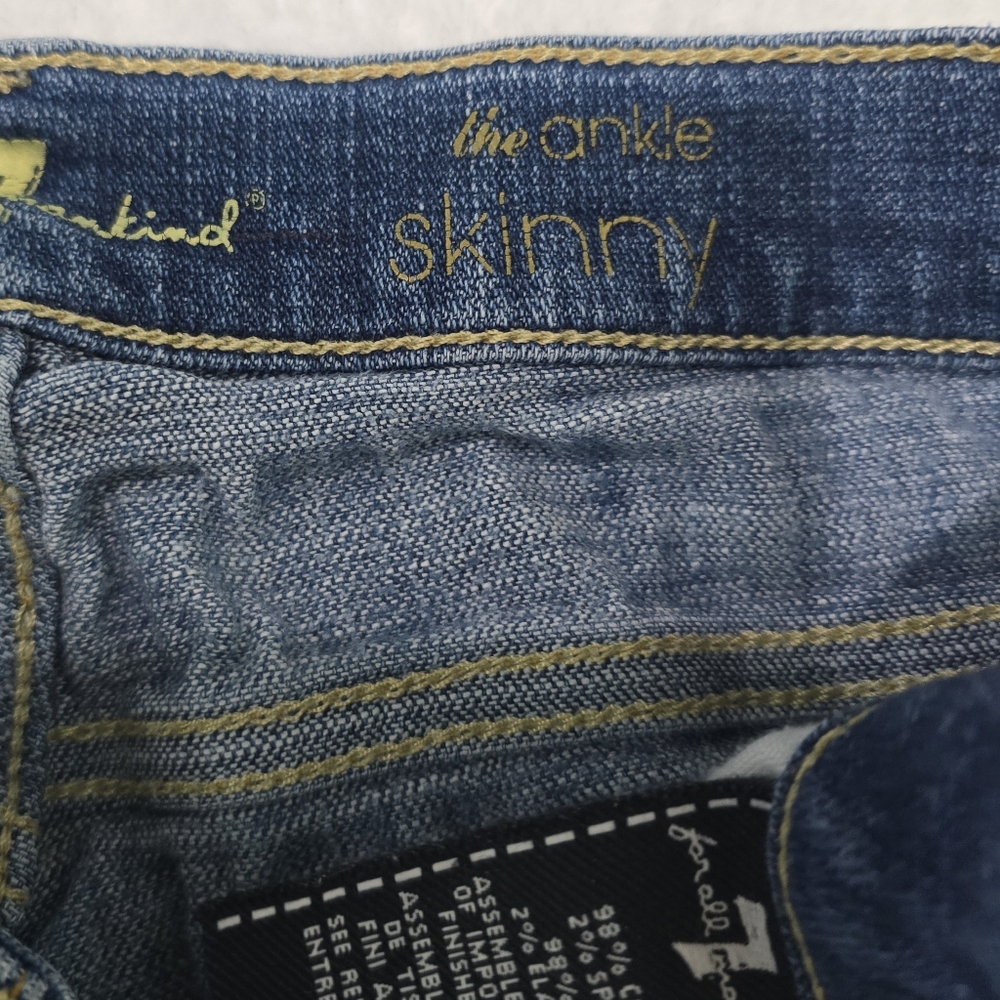 Women's 7 For All Mankind Jeans The Ankle Skinny Denim Relaxed Fit Size 30 × 29 - Picture 4 of 5